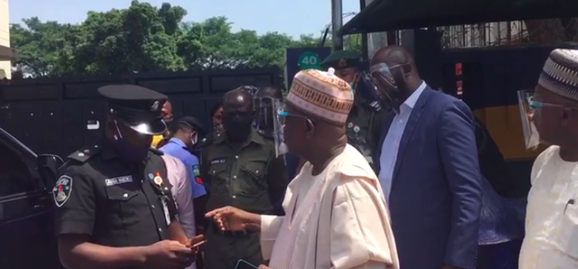 BREAKING: Officers stops APC National Secretary from entering the Secretariat