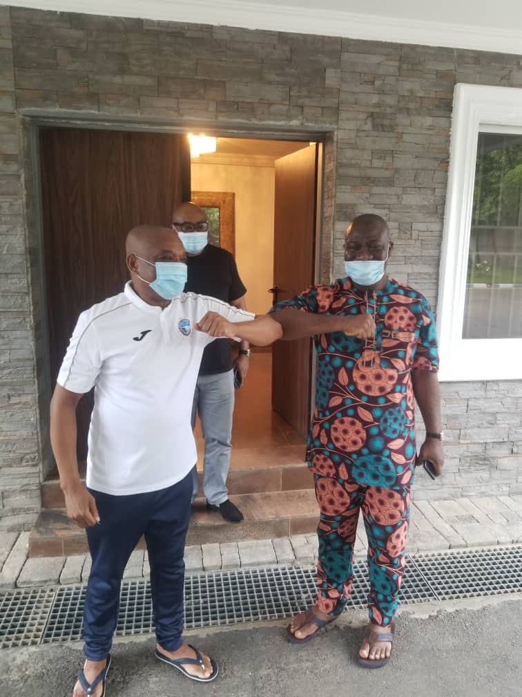Moment, they arrived Senator Kalu's residence